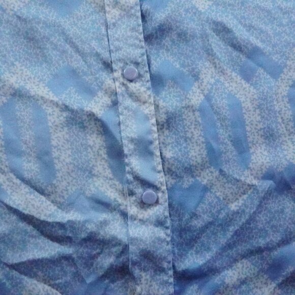 Equipment Button Up Top Womens Large Satin Blue - Picture 3 of 11